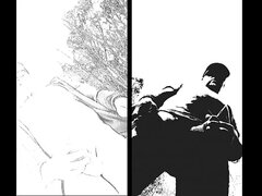 nudist fun in black and white