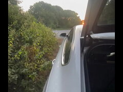 Step mom young fucked in a parking lot, he cums in her wet pussy, creampie