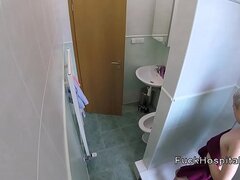 Doctor bangs blonde after shower