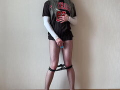 Hot crossdresser teasing