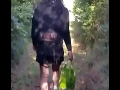 bisexual crossdresser takes his first public walk dressed up like a girl and when he saw someone coming he was going to walk right past them but ended up running off instead vote me down i will keep uploading it with the 29 voting down wankers