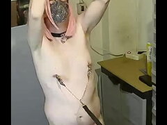 He watches me in my cage, through the unblinking eye of his CCTV