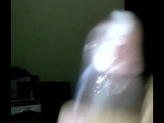 Big cock covered by cum!