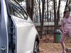 JO Feet While Nude At CarPark Lot Dec 2019